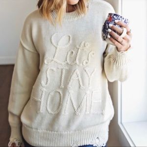 WildFox Let’s Stay Home Oatmeal Sweater